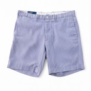 Polo Ralph Lauren Purple And White Check Slim GI Fit Shorts Size 34 EUC!